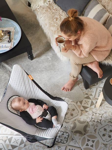 Espreguiçadeira compacta e evolutiva, BEABA Cinzento claro liso 