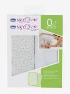 Lote de 2 lençóis-capa para berços evolutivos CHICCO Next2Me Cinzento claro estampado 