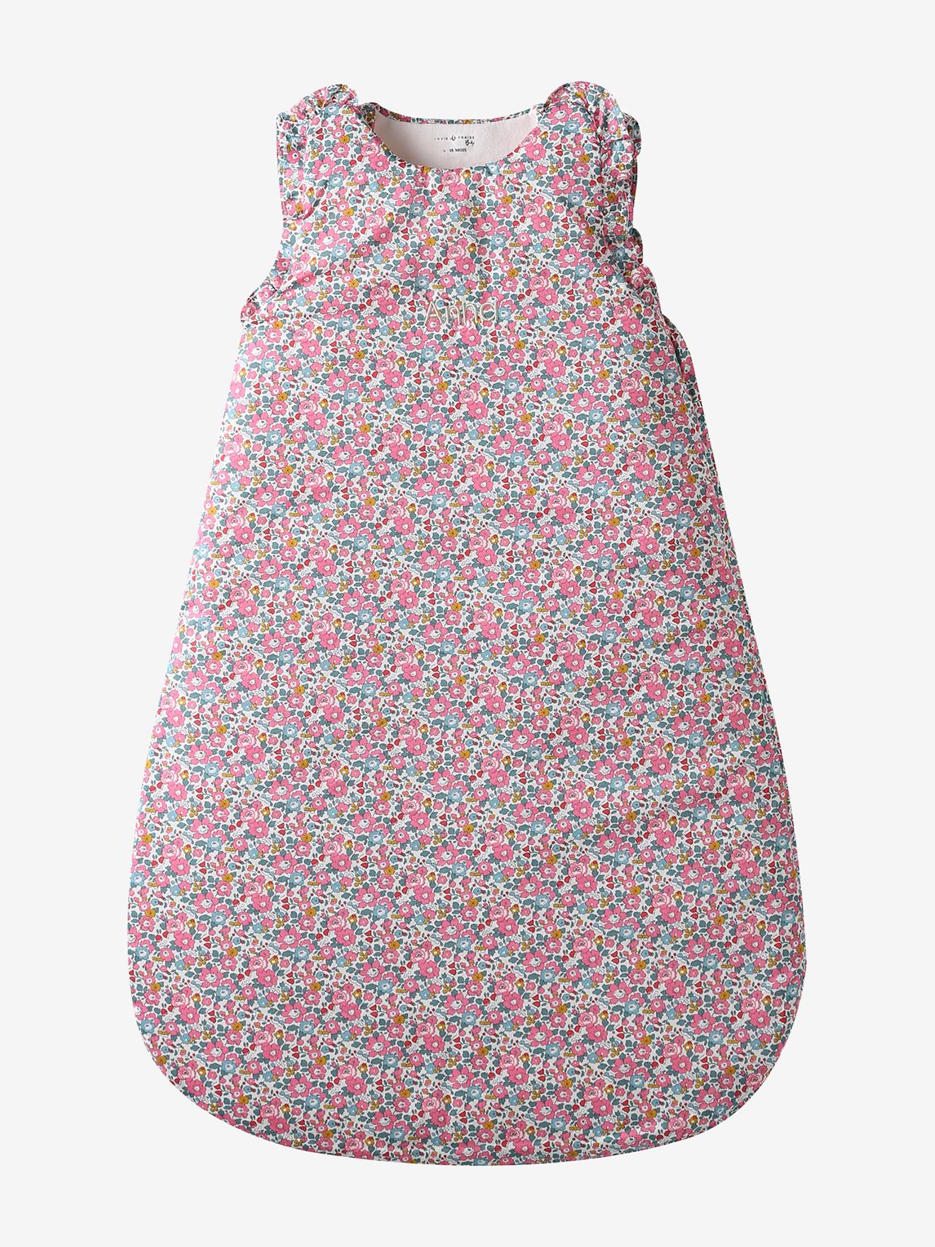 Saco de bebé em Liberty, ENVIE DE FRAISE   branco