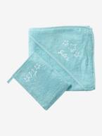 Capa de banho + luva, personalizável Azul escuro liso+Azul medio liso+Bege claro liso+Branco claro liso+Cinzento claro liso+Rosa claro liso+Violeta medio liso 