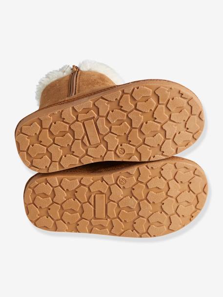 Botas com pelo, para menina Azul-escuro estampado+Bege-claro metalizado+Castanho medio estampado+Preto liso+Rosa claro estampado 