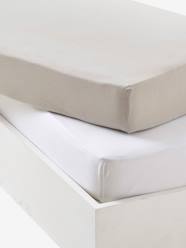 Lote de 2 lençóis-capa em puro algodão, para bebé  