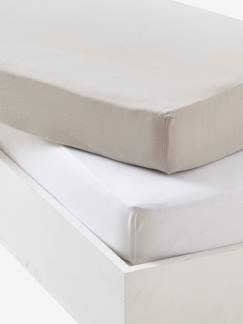 Móveis e Têxtil-Lar-Roupa de Cama bebé-Lote de 2 lençóis-capa em puro algodão, para bebé