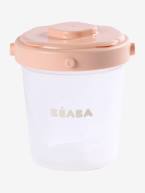 Lote de 6 frascos encaixáveis, segunda idade, BEABA Rosa claro liso+Verde vivo liso 