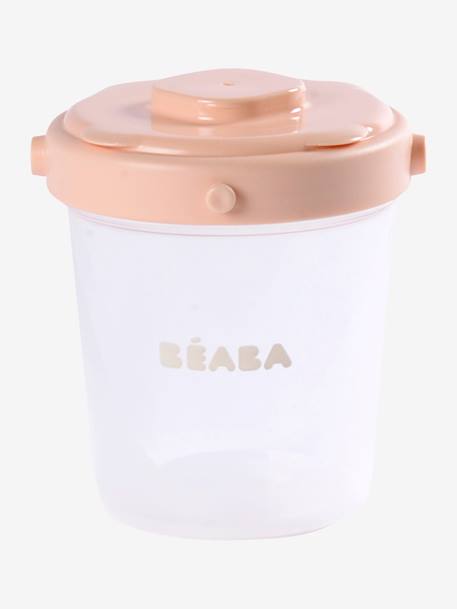 Lote de 6 frascos encaixáveis, segunda idade, BEABA Rosa claro liso+Verde vivo liso 