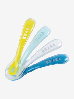Puericultura-Lote de 4 colheres 2ª idade da BEABA Soft sem BPA