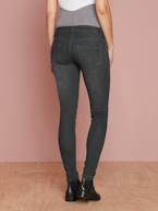 Jeans slim, entrepernas 78 cm, para grávida Ganga cinza+Ganga preta 