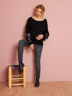 Roupa grávida-Calças-Jeans slim, entrepernas 85 cm, para grávida