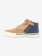 Sapatilhas de cano subido, para menino, Posture da KICKERS® Azul escuro liso+Castanho medio liso 