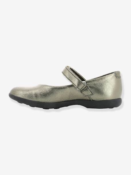 Sapatos para menina Ambellie, Kickers® Azul escuro metalizado+Bege claro liso+Castanho medio metalizado 