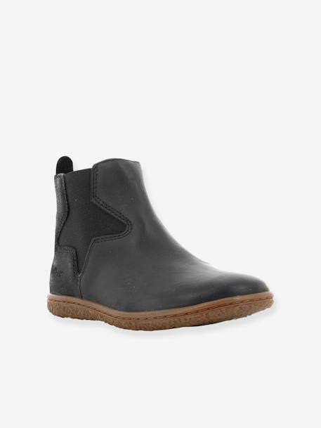 Botas para menina Vermillon da KICKERS® efeito irisado Azul escuro liso+Preto escuro liso 