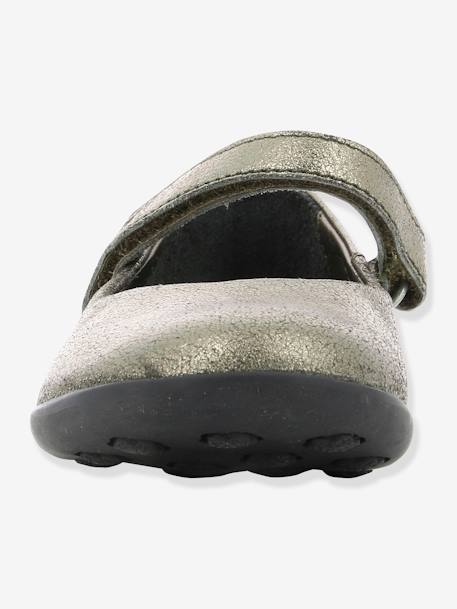 Sapatos para menina Ambellie, Kickers® Azul escuro metalizado+Bege claro liso+Castanho medio metalizado 