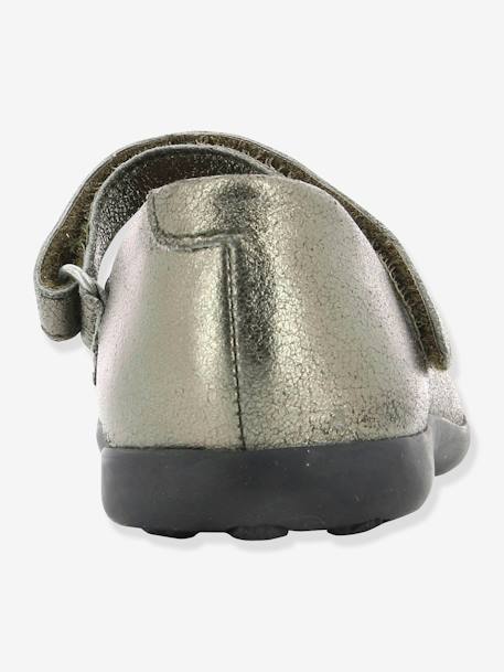 Sapatos para menina Ambellie, Kickers® Azul escuro metalizado+Bege claro liso+Castanho medio metalizado 