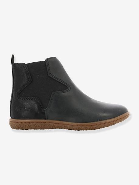 Botas para menina Vermillon da KICKERS® efeito irisado Azul escuro liso+Preto escuro liso 