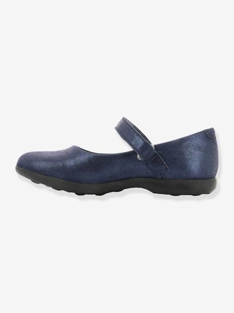 Sapatos para menina Ambellie, Kickers® Azul escuro metalizado+Bege claro liso+Castanho medio metalizado 