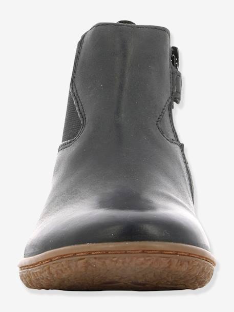 Botas para menina Vermillon da KICKERS® efeito irisado Azul escuro liso+Preto escuro liso 