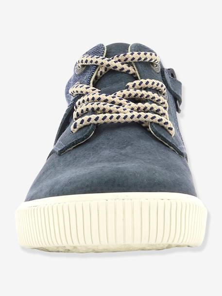 Sapatilhas de cano subido, para menino, Posture da KICKERS® Azul escuro liso+Castanho medio liso 