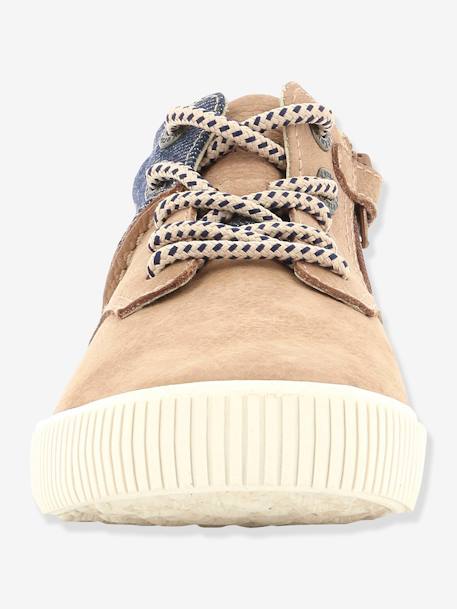 Sapatilhas de cano subido, para menino, Posture da KICKERS® Azul escuro liso+Castanho medio liso 