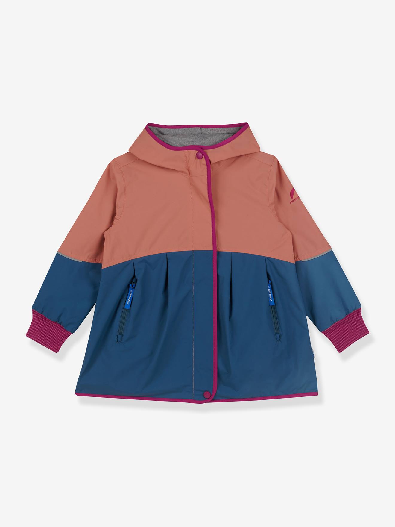 Casaco de meia-estação impermeável para menina AINA MOVE finkid, colorblock terracota