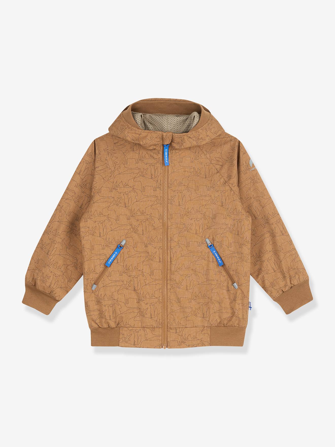 Casaco outdoor para criança TALLESSA finkid, sistema zip-in caramelo