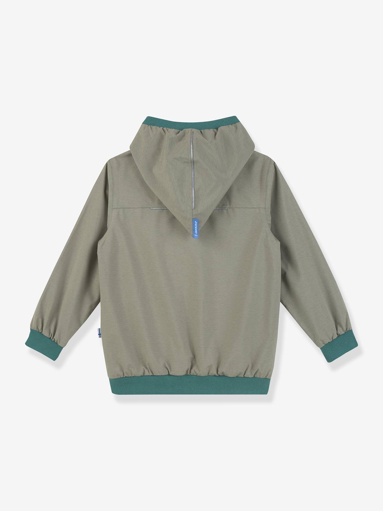 Casaco de chuva reversível para criança MUUTUVA finkid verde-salva