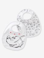 Lote de 2 babetes do Mickey®, estampados,  para bebé Branco medio liso com motivo 