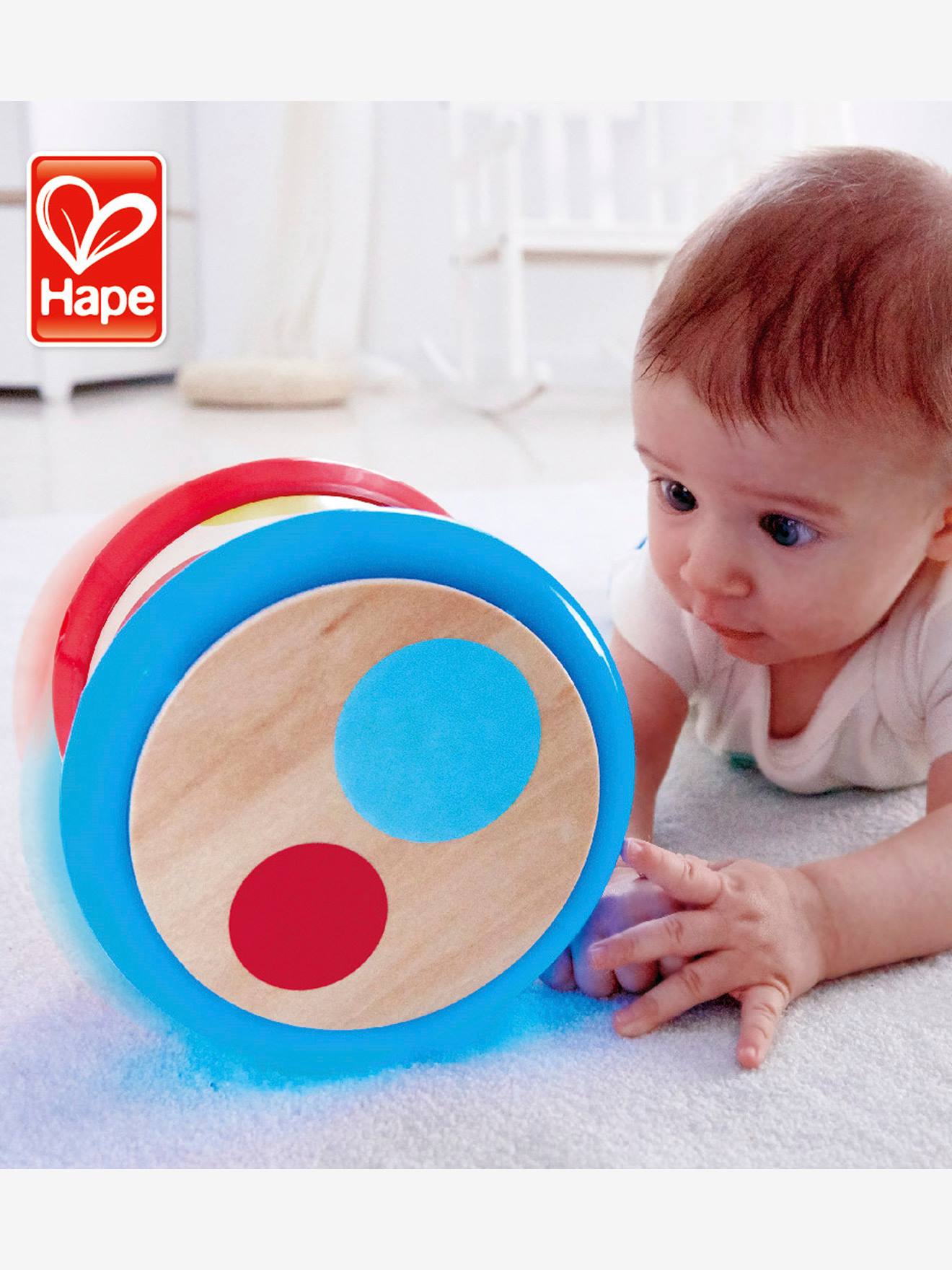 Tambor para bebé, da HAPE vermelho vivo bicolor/multicol