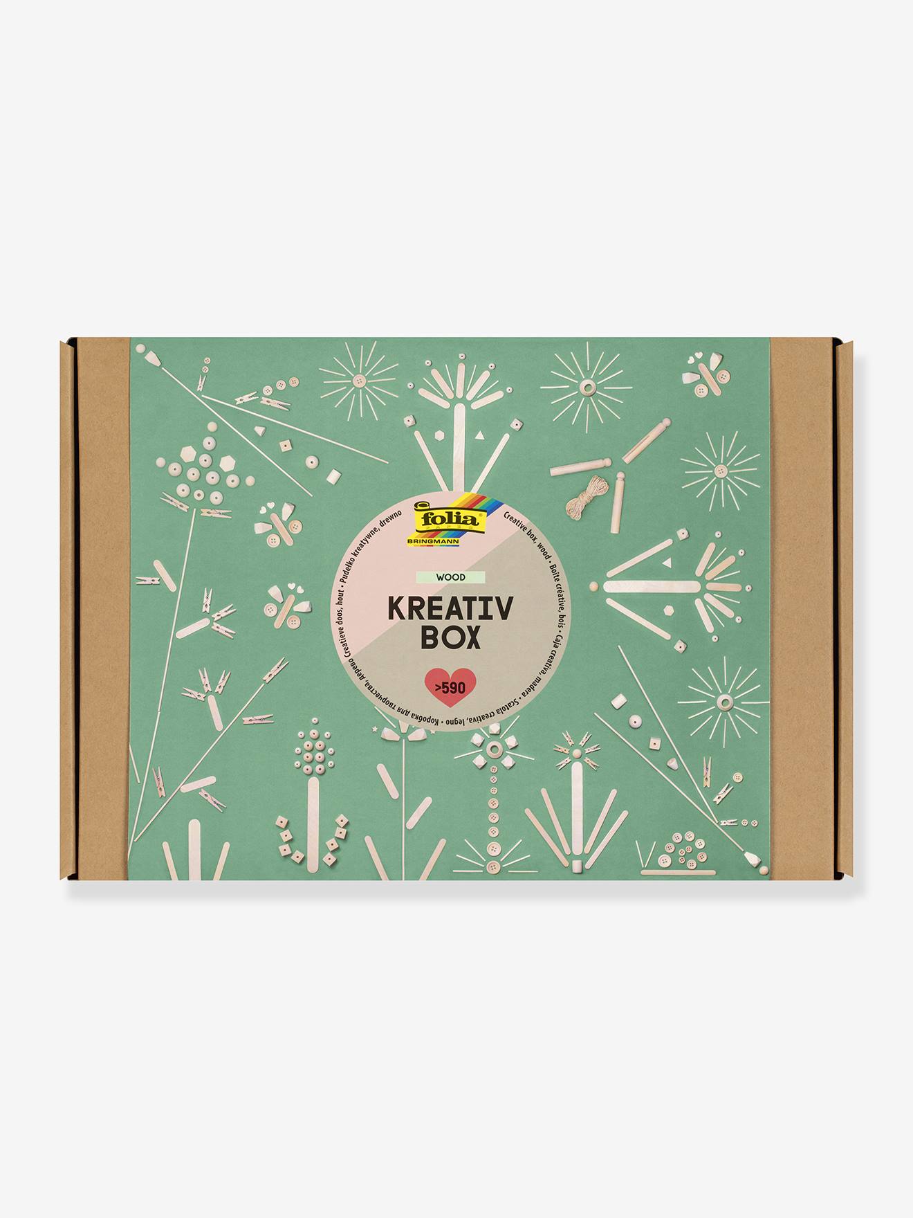 Caixa criativa WOOD folia madeira