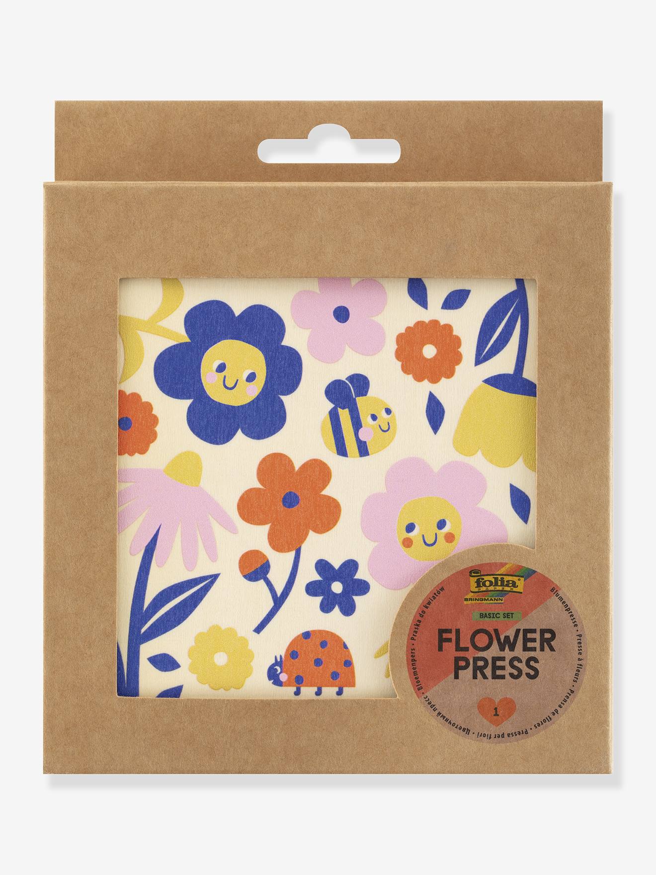 Conjunto básico prensa de flores folia madeira