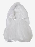 Disfarce de noiva Branco vivo liso com motivo 