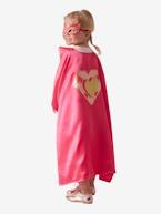 Disfarce de Super Heroína Rosa vivo liso com motivo 