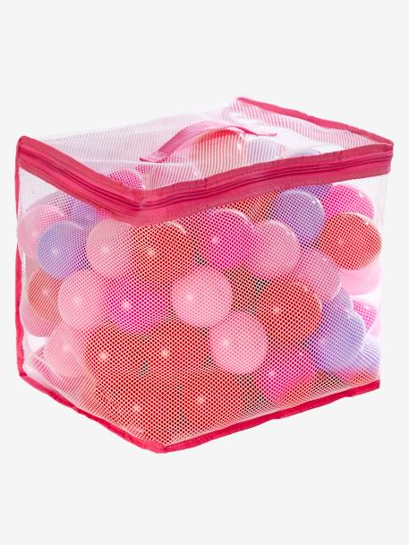 100 bolas em plástico Branco claro bicolor/multicolo+Rosa claro bicolor/multicolor 