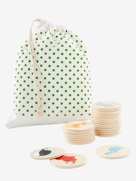 Jogo de memória, em madeira Bege claro bicolor/multicolor 