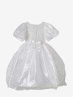 Disfarce de noiva Branco vivo liso com motivo 