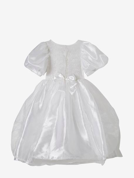 Disfarce de noiva Branco vivo liso com motivo 