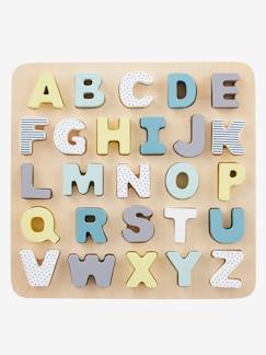 FSC - Forest Stewardship Council-Puzzle de letras de encaixar, em madeira