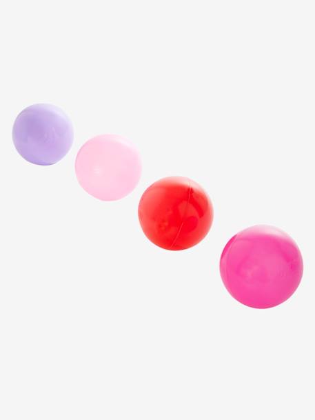 100 bolas em plástico Branco claro bicolor/multicolo+Rosa claro bicolor/multicolor 