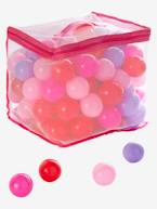 100 bolas em plástico Branco claro bicolor/multicolo+Rosa claro bicolor/multicolor 