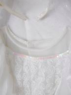 Disfarce de noiva Branco vivo liso com motivo 