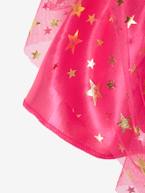 Disfarce de Super Heroína Rosa vivo liso com motivo 