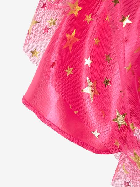 Disfarce de Super Heroína Rosa vivo liso com motivo 