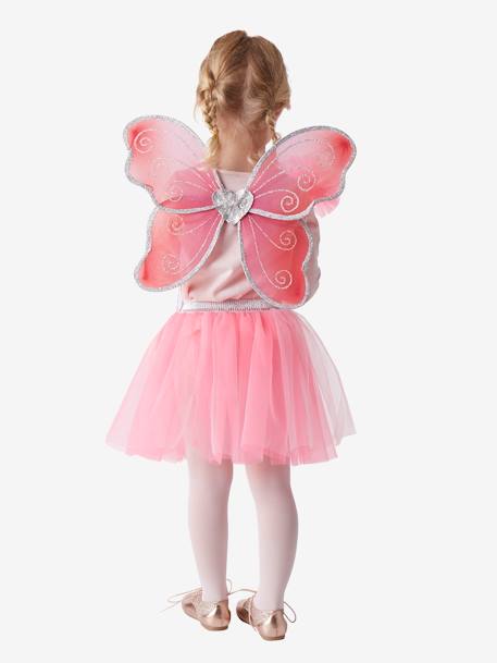 Disfarce Fada + varinha mágica Rosa vivo bicolor/multicolor 