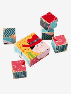 Brinquedos-Puzzle de 9 cubos com personagens