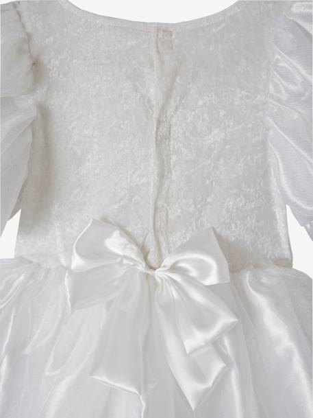 Disfarce de noiva Branco vivo liso com motivo 