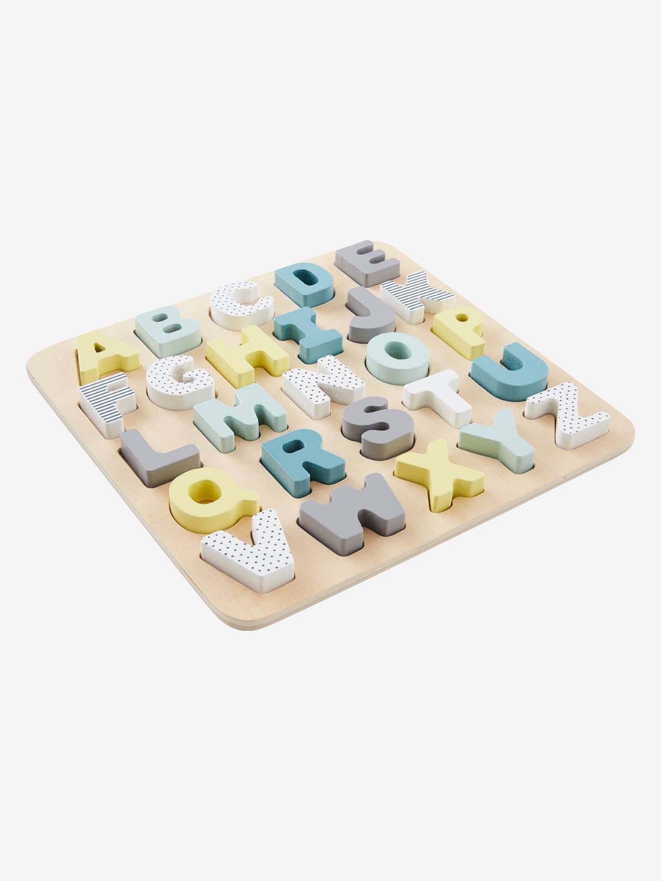 Puzzle de letras de encaixar, em madeira-Brinquedos-Vertbaudet