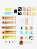 O meu primeiro circuito de berlindes, em madeira (32 peças) Castanho claro bicolor/multico 