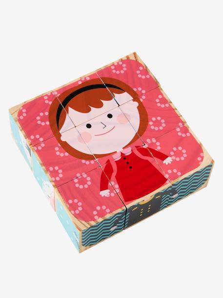 Puzzle de 9 cubos com personagens Vermelho medio bicolor/multico 