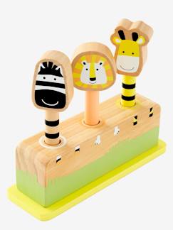 Brinquedos-Jogo pop up da selva, em madeira