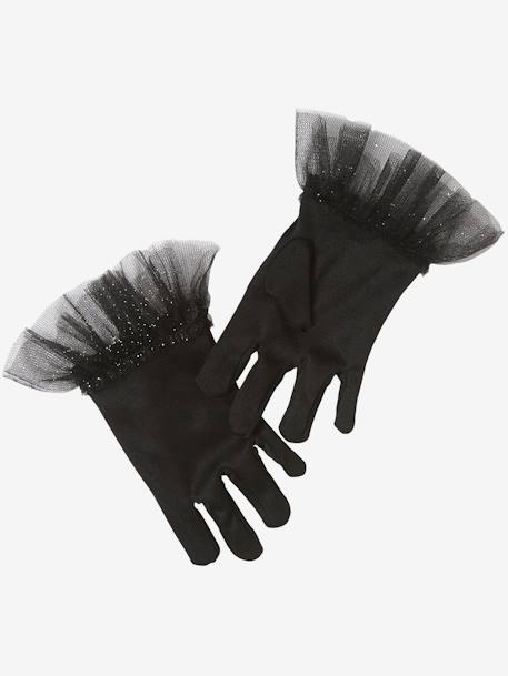 Disfarce de Estrela de Cinema Preto vivo liso com motivo 