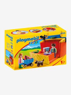 Brinquedos-Figuras e mundos imaginários-9123 Maleta Mercado, 123 Playmobil